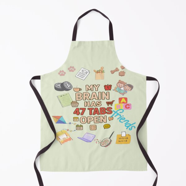 Item preview, My Brain Has 47 Tabs Open Funny pattern designed and sold by Soft Strength Studio.