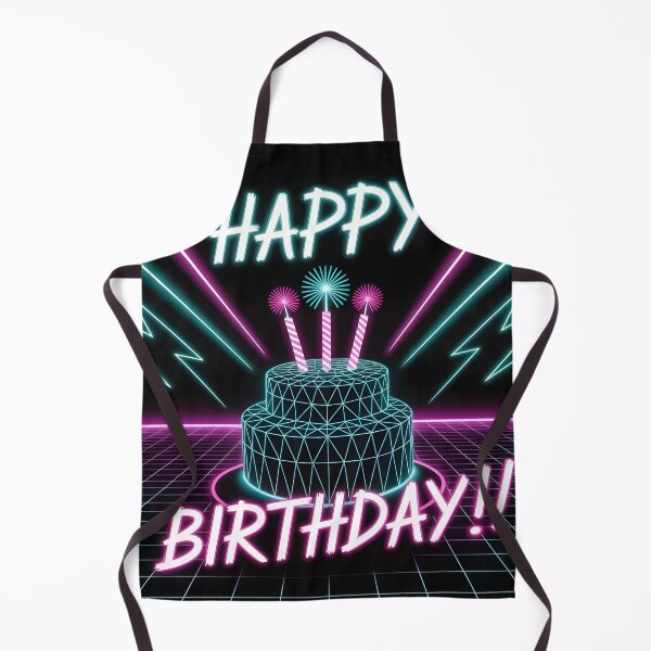 Item preview, Vaporwave Neon Birthday Cake designed and sold by Clockwork and Bloom.