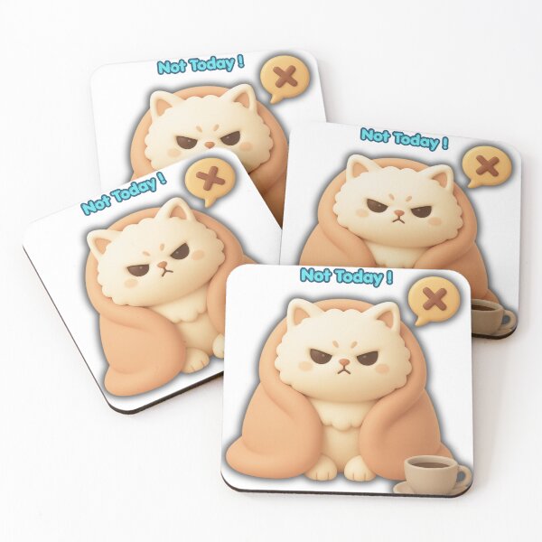 Item preview, Not Today Cat Shirt Cute Grumpy Cat Coffee Lover Kawaii Introvert Tee designed and sold by Mousy17.