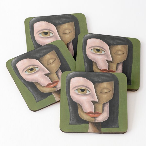 Item preview, Abstract Earth Tone Cubism Portrait designed and sold by aekritdeach.