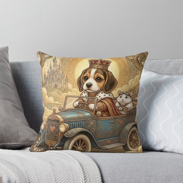 Item preview, Beagle Prince And His Buddy Hamster designed and sold by Black Cat Matters.