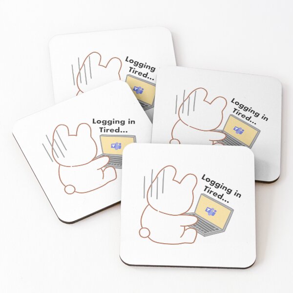 Item preview, Start of the day, logging in to Teams, I'm tired designed and sold by kokoriiland.