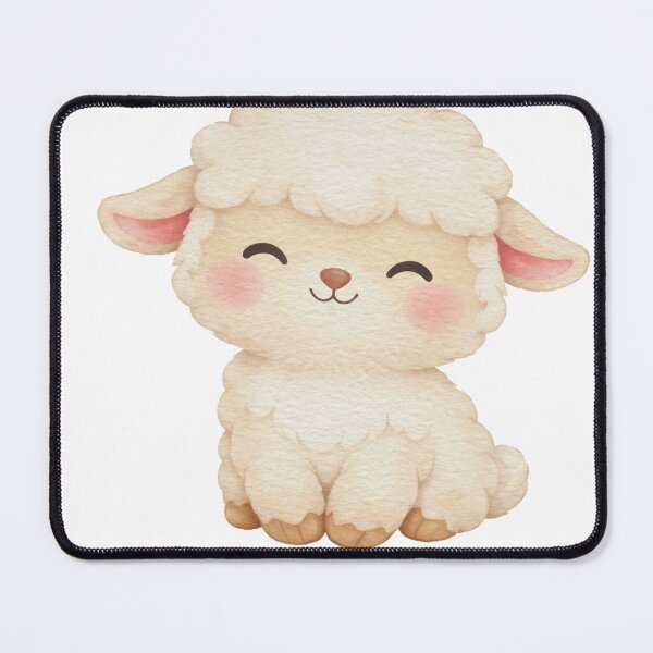 Item preview, Adorable Fluffy Watercolor Baby Lamb designed and sold by simranart111.