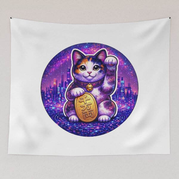 Item preview, #1 Calico Cyber Maneki Neko | Fortune System designed and sold by FUJIYAMA-JAPAN-WORKS.