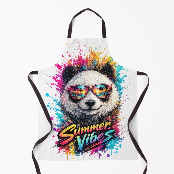 Item preview, Summer Vibes Panda – Cool Sunglasses Color Splash T-Shirt Design designed and sold by GooniSL.