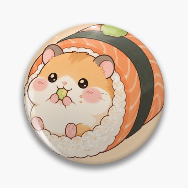 Item preview, Cute Hamster Sushi Roll Art designed and sold by StickersHul.