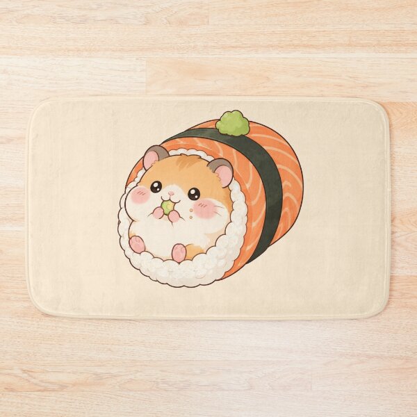 Item preview, Cute Hamster Sushi Roll Art designed and sold by StickersHul.