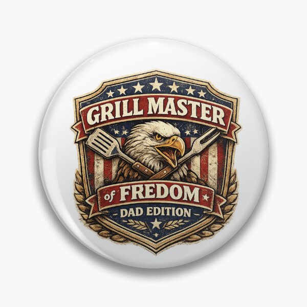 Item preview, Grill Master of Freedom Dad Edition Patriotic BBQ Design designed and sold by BestKindStudio.