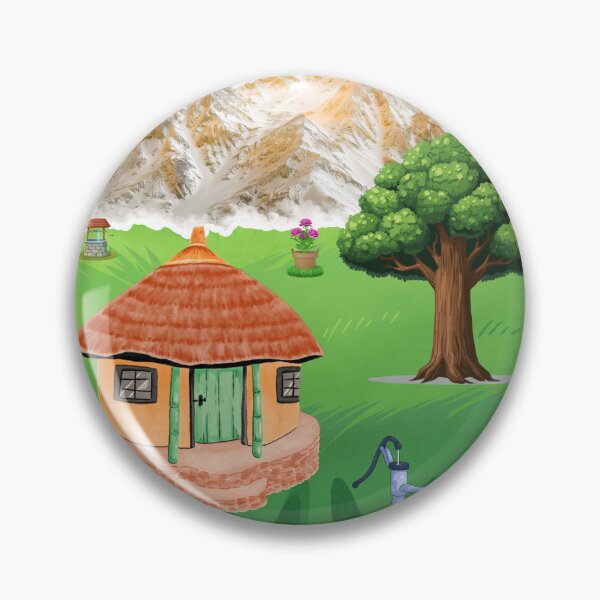 Item preview, Scenic Mountain Village & Gardening Life Art designed and sold by simranart111.