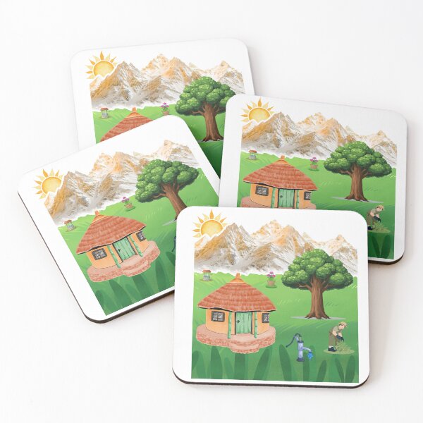 Item preview, Scenic Mountain Village & Gardening Life Art designed and sold by simranart111.