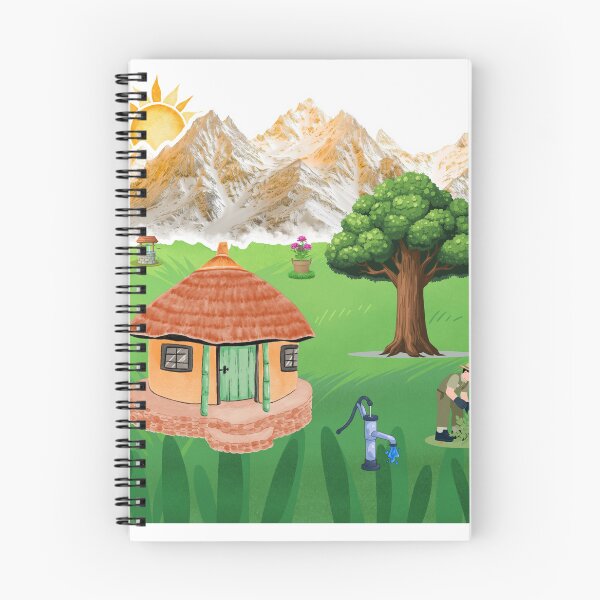 Item preview, Scenic Mountain Village & Gardening Life Art designed and sold by simranart111.