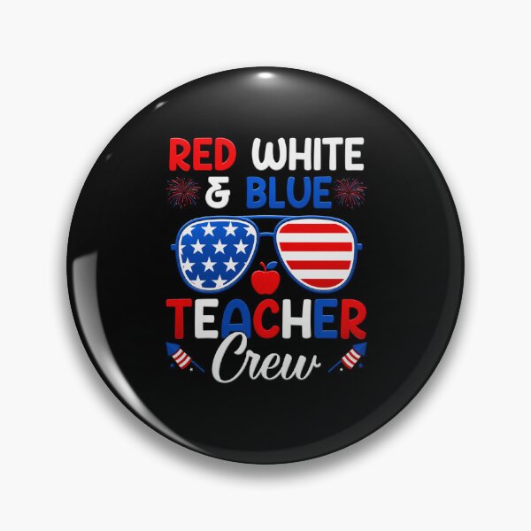 Item preview, Red White And Blue Teacher Crew 4th Of July designed and sold by PinkiesArts.