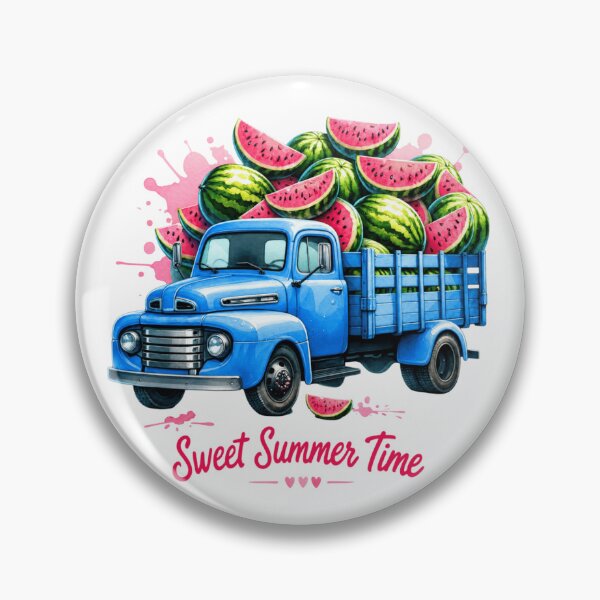 Item preview, Sweet Summer Time Watermelon Blue Truck designed and sold by Thread&Fable.