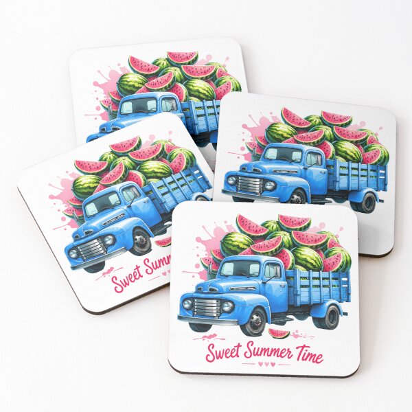 Item preview, Sweet Summer Time Watermelon Blue Truck designed and sold by Thread&Fable.