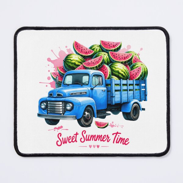 Item preview, Sweet Summer Time Watermelon Blue Truck designed and sold by Thread&Fable.