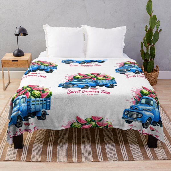 Item preview, Sweet Summer Time Watermelon Blue Truck designed and sold by Thread&Fable.
