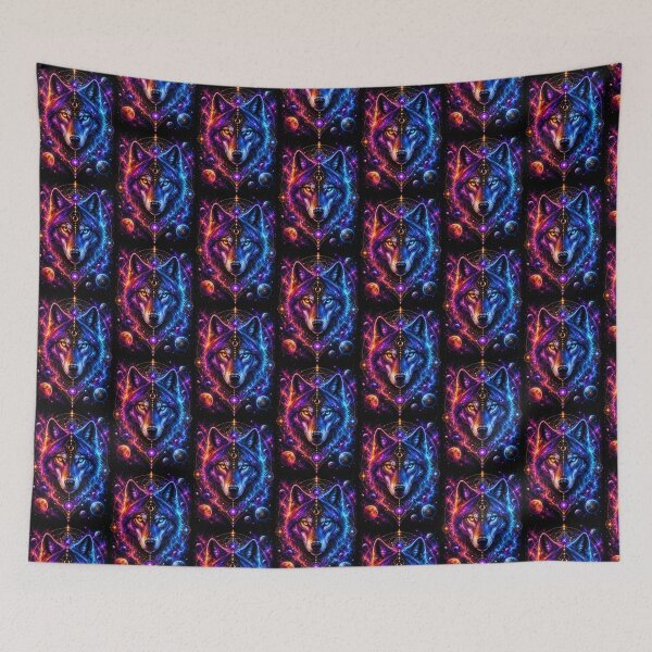 Item preview, Cosmic Galaxy Wolf - Sacred Geometry Spirit Animal designed and sold by Staillim33.