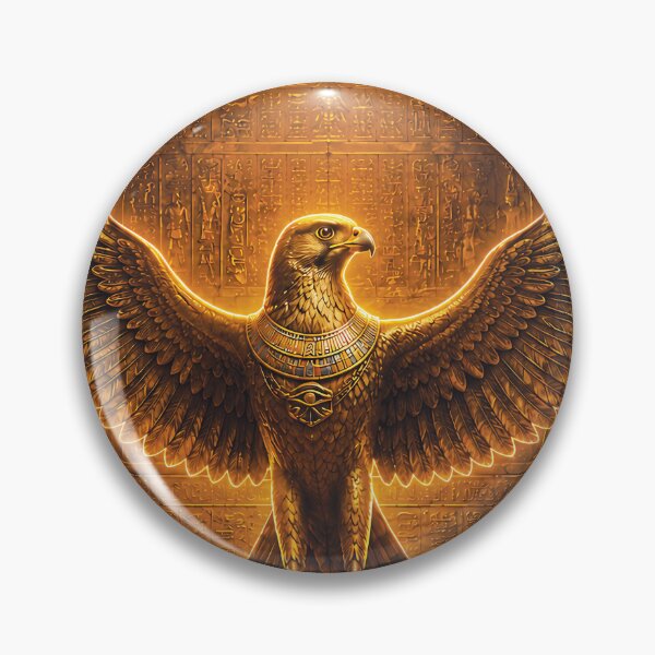 Item preview, Mystical Golden Egyptian Horus Falcon designed and sold by ZahraaStudio.