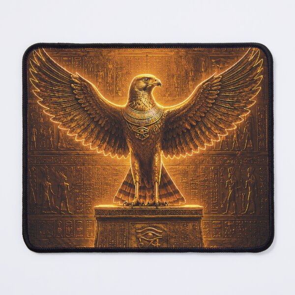 Item preview, Mystical Golden Egyptian Horus Falcon designed and sold by ZahraaStudio.