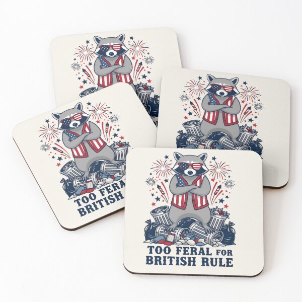 Item preview, Too Feral For British Rule Raccoon Shirt – Funny Patriotic Trash Panda T-shirt designed and sold by ZyxDes.