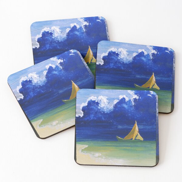 Item preview, A boat on the sea designed and sold by Odedaily.