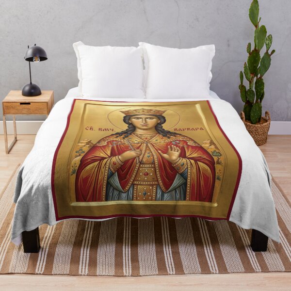Item preview, Saint Barbara,Sveta Varvara orthodox icon 2 designed and sold by ikonesrb.