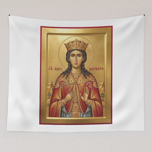 Item preview, Saint Barbara,Sveta Varvara orthodox icon 2 designed and sold by ikonesrb.
