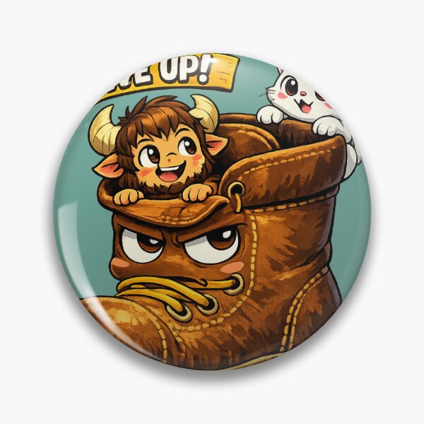 Item preview, Never Give Up – Tiny Hero in a Big Boot designed and sold by mr.bardook.