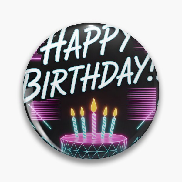 Item preview, Vaporwave Neon Birthday Cake designed and sold by Clockwork and Bloom.