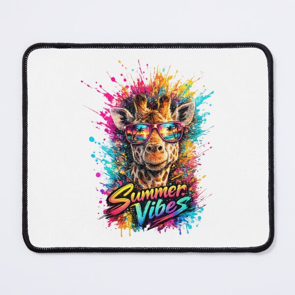 Item preview, Summer Vibes Giraffe – Cool Sunglasses Color Splash T-Shirt Design designed and sold by GooniSL.