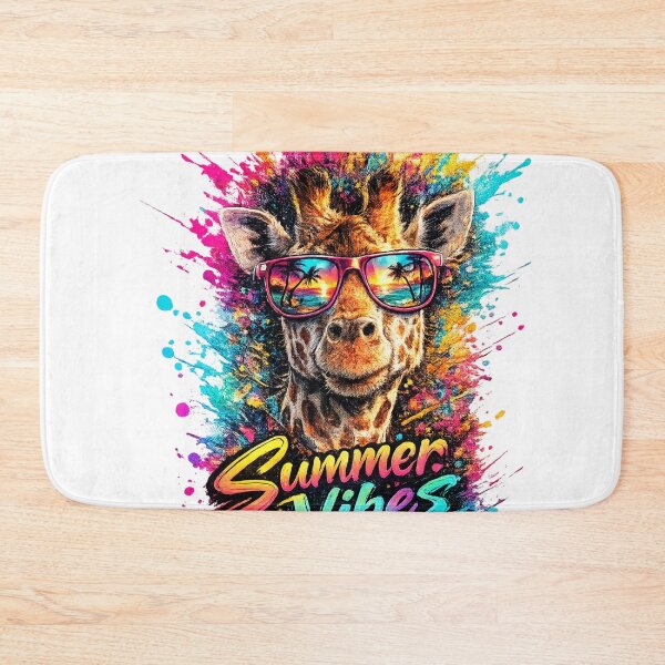 Item preview, Summer Vibes Giraffe – Cool Sunglasses Color Splash T-Shirt Design designed and sold by GooniSL.