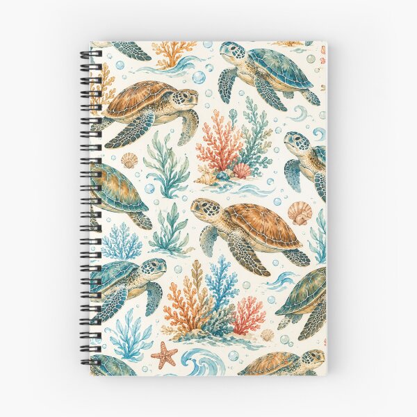 Item preview, Sea Turtle Ocean Pattern | Tropical Coral Reef & Beach Life Seamless Design designed and sold by RJACreative.