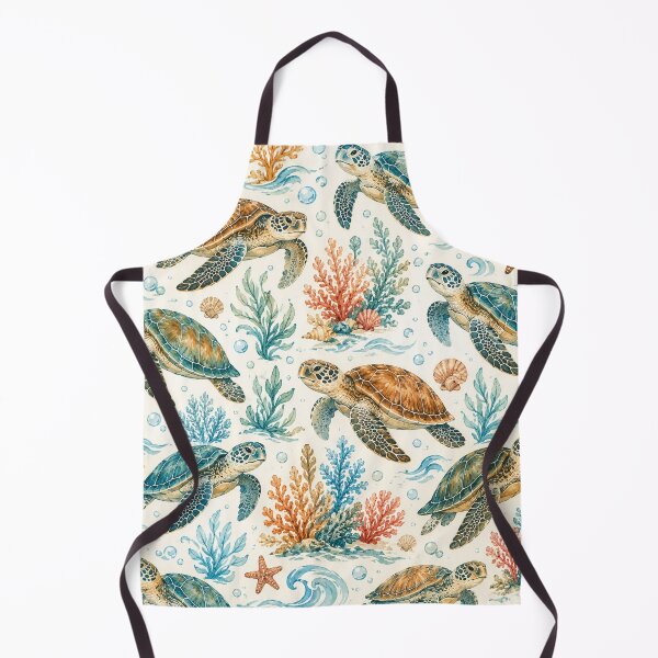 Item preview, Sea Turtle Ocean Pattern | Tropical Coral Reef & Beach Life Seamless Design designed and sold by RJACreative.