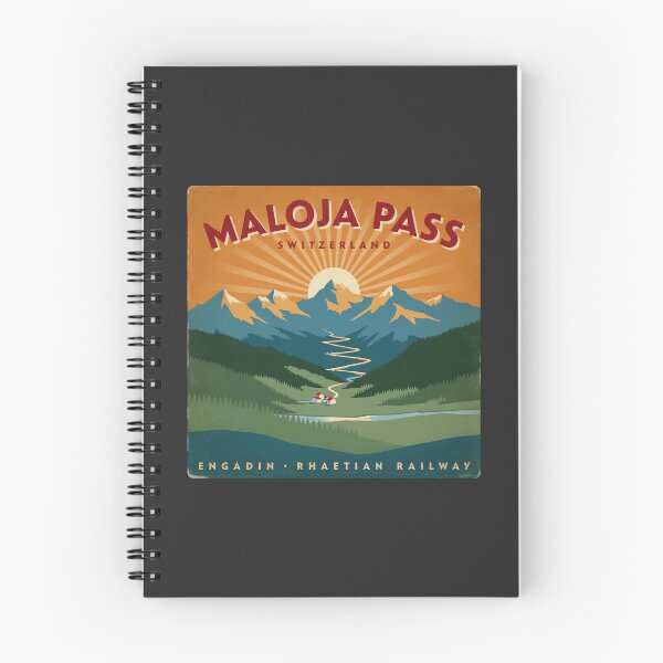 Item preview, Maloja Pass Switzerland Vintage Travel Poster | Engadin Alpine Mountains & Rhaetian Railway designed and sold by ArcticFoxStudio.