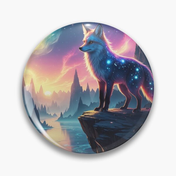 Item preview, Cosmic Fox Spirit Under Aurora Skies designed and sold by Whispers of Light✨.