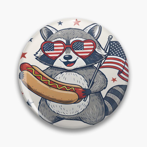 Artikelvorschau, Stars Stripes & Trash Nights Waschbär-Shirt – Lustiges patriotisches Waschbär-Hotdog-T-Shirt entworfen und verkauft von ZyxDes.