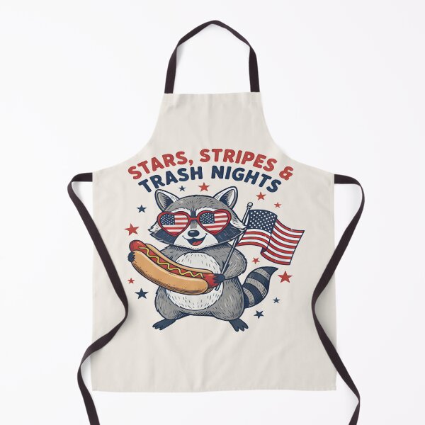 Item preview, Stars Stripes & Trash Nights Raccoon Shirt – Funny Patriotic Trash Panda Hot Dog T-shirt designed and sold by ZyxDes.