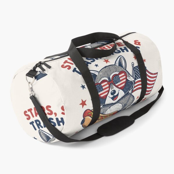 Item preview, Stars Stripes & Trash Nights Raccoon Shirt – Funny Patriotic Trash Panda Hot Dog T-shirt designed and sold by ZyxDes.