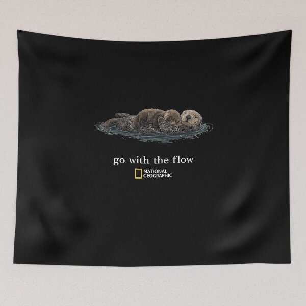 Item preview, Otter Go With The Flow Cute Ocean Wildlife Classic T-Shirt designed and sold by LillyCustomTees.