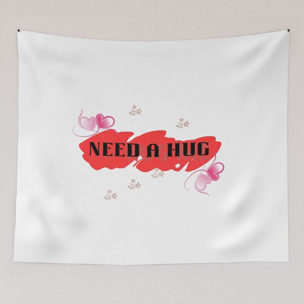 Item preview, Need A Hug Cute Heart Sticker | Kawaii Love Quote Gift designed and sold by PawFusionArt.