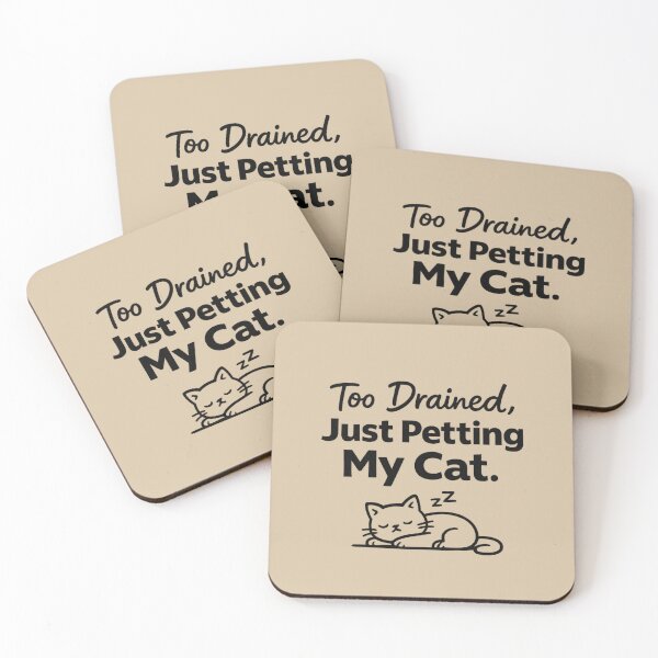 Item preview, Too Drained Just Petting My Cat Shirt | Funny Introvert Cat designed and sold by Safe Haven Pets.