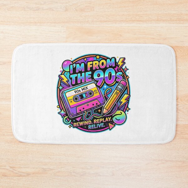 Item preview, I’m from the 90s – Retro Pop Art Cassette Design – Neon Nostalgia designed and sold by ShirtsUp-Lane.