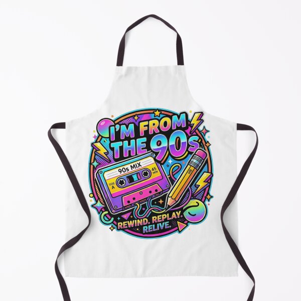 Item preview, I’m from the 90s – Retro Pop Art Cassette Design – Neon Nostalgia designed and sold by ShirtsUp-Lane.