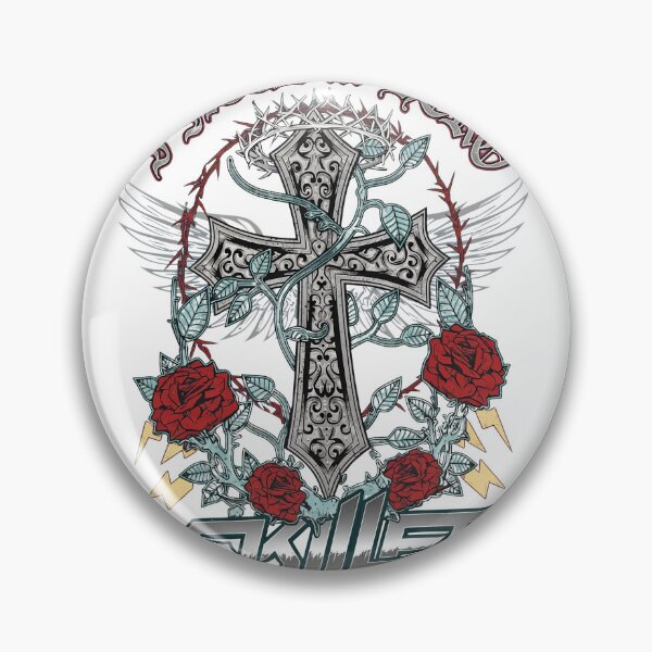 Item preview, Rock Hero Cross Roses Vintage Graphic  designed and sold by minimancece.