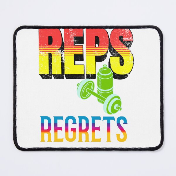Item preview, Reps Over Regrets Retro Fitness Graphic designed and sold by GraphixByHub.