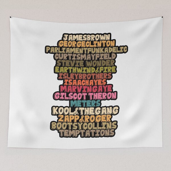 Item preview, Funk Music Legends Colorful Typography Design designed and sold by hilaryqvmargie.