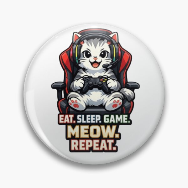 Item preview, Eat sleep game meow repeat  designed and sold by ibrahim2022.