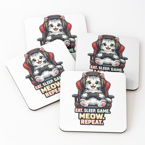 Item preview, Eat sleep game meow repeat  designed and sold by ibrahim2022.