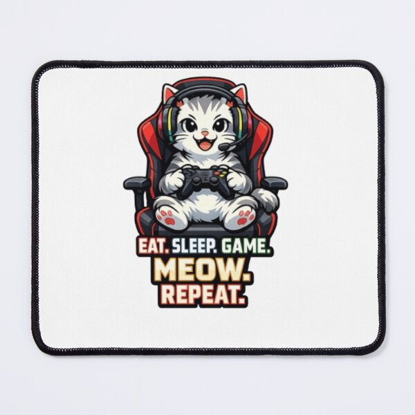 Item preview, Eat sleep game meow repeat designed and sold by ibrahim2022.