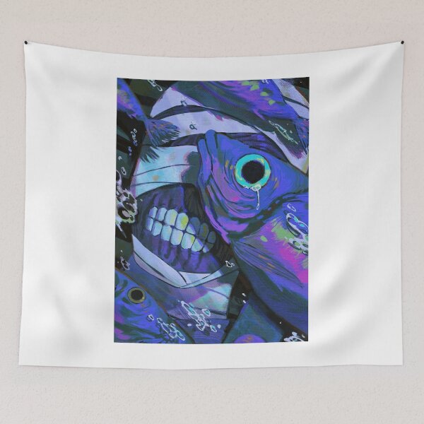 Item preview, Neon Fish Skull designed and sold by AlonaHandrys.